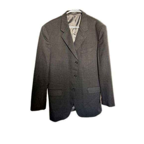 Jones of New York Men's 3 Button Blazer Sport Jacket Dark Gray Wool Size 40R - Picture 1 of 13